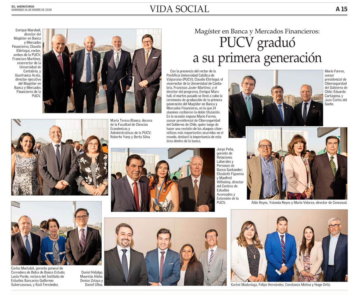 Magíster en Banca y Mercados Financieros: PUCV graduó a su primera generación