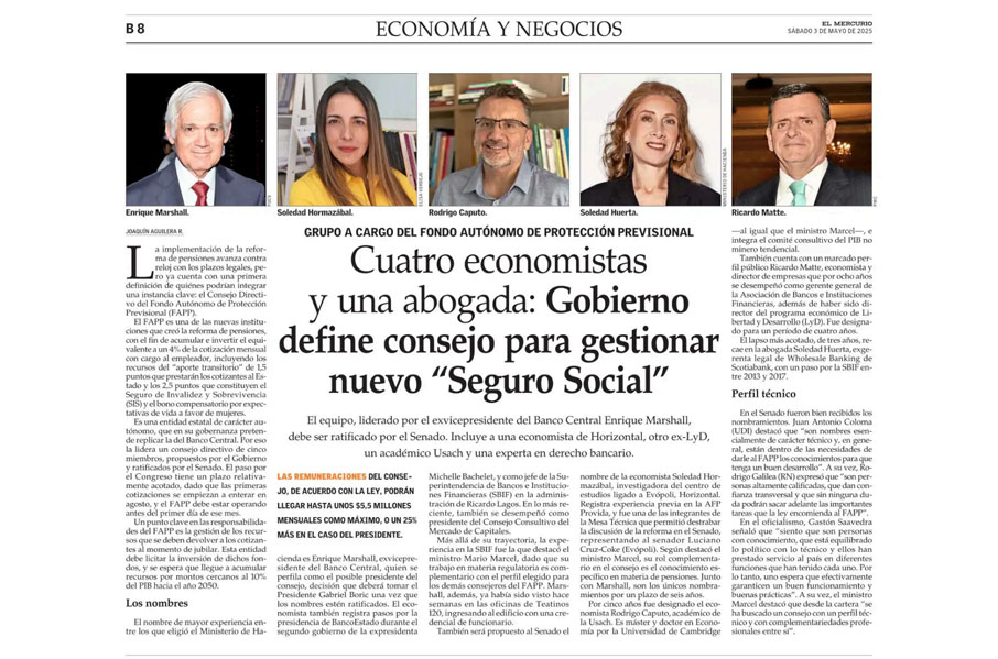 thumb nota Cuatro economistas y una abogada: Gobierno define consejo para gestionar nuevo “Seguro Social”