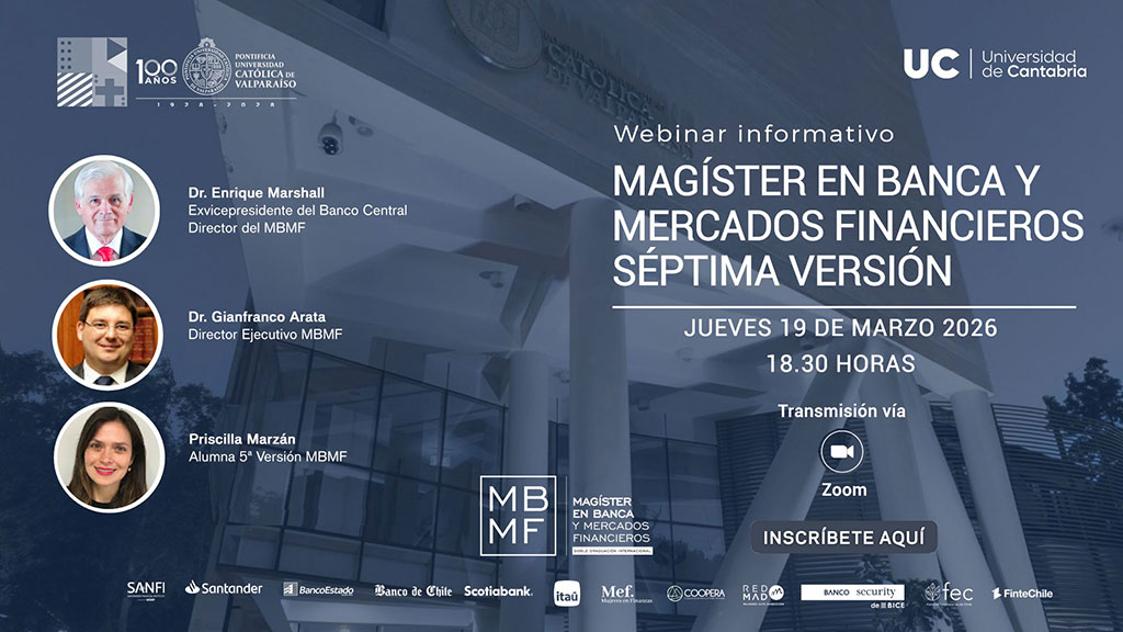 Webinar Informativo Magíster en Banca y Mercados Financieros | Séptima Versión gráfica Webinar Informativo Magíster en Banca y Mercados Financieros | Séptima Versión
