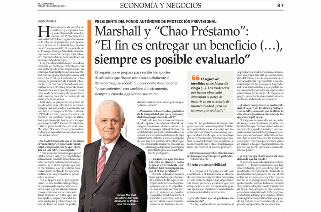 Marshall y "Chao Préstamo": "El fin es entregar un beneficio (...), siempre es posible evaluarlo" foto nota Marshall y "Chao Préstamo": "El fin es entregar un beneficio (...), siempre es posible evaluarlo"